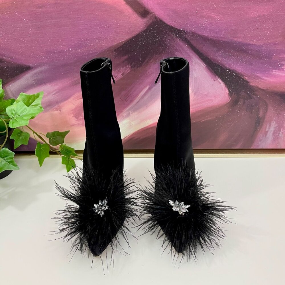 Sam Edelman Ency Feather Heel Bootie in Black Size 7 - Picture 4 of 15